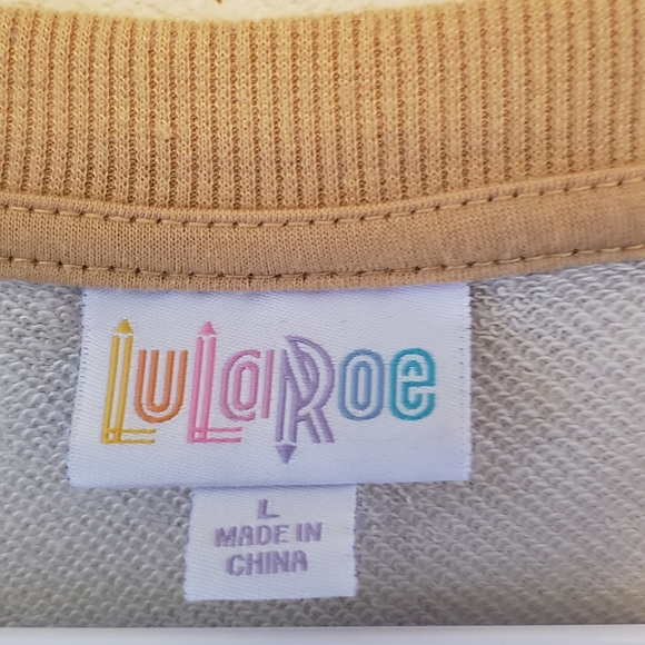 LuLaRoe Beige and Tan Knit Top - Picture 4 of 4